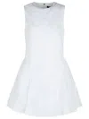 Rotate Birger Christensen Bright White Cotton Poplin Mini Dress In White