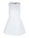 Rotate Birger Christensen Rotate Bright White Cotton Poplin Mini Dress In White