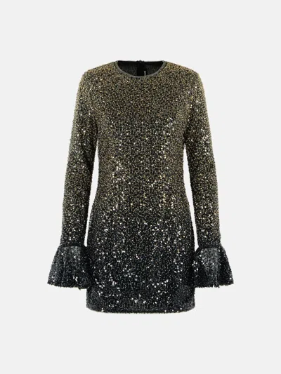 Rotate Birger Christensen Brown Polyester Mini Dress In Multi