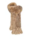 Rotate Birger Christensen Scarf With Ruches In Brown