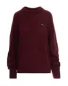 Rotate Birger Christensen Burgundy Logo Sweater In Burgundy