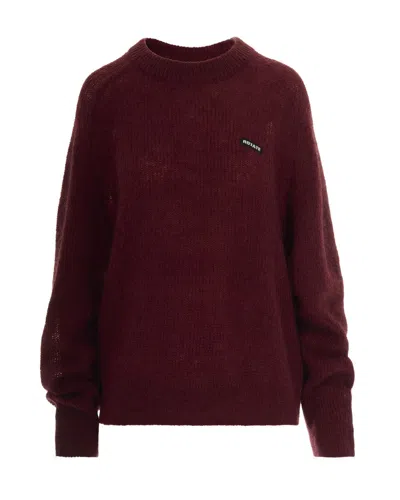 Rotate Birger Christensen Burgundy Logo Sweater