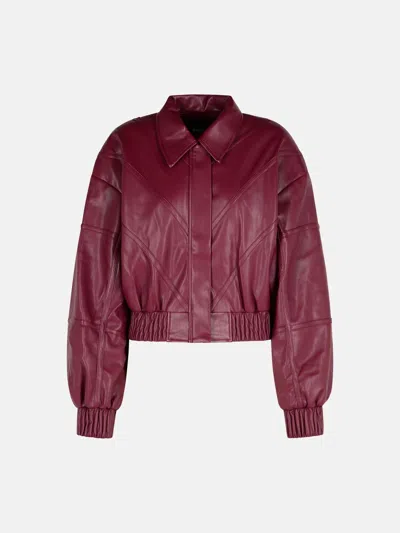 Rotate Birger Christensen Burgundy Polyester Bomber Jacket