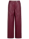 Rotate Birger Christensen Panelled Button-fastening Pants In Burgundy