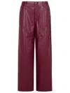 Rotate Birger Christensen Panelled Button-fastening Pants In Burgundy