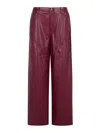 Rotate Birger Christensen Rotate Burgundy Polyester Pants In Brown