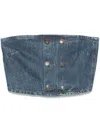 Rotate Birger Christensen Rotate Birgerchristensen Denim Top With Buttons In Blau