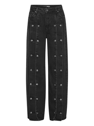 ROTATE BIRGER CHRISTENSEN BUTTON-DETAIL WIDE JEANS