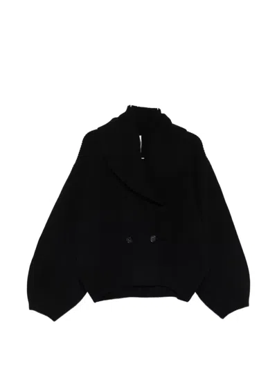 Rotate Birger Christensen Buttoned Cardigan In Black