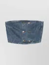 Rotate Birger Christensen Rotate Birgerchristensen Denim Top With Buttons