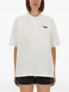 Rotate Birger Christensen Buttoned Logo-detail Polo Shirt In White