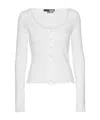 Rotate Birger Christensen Buttoned Ls Tops In White