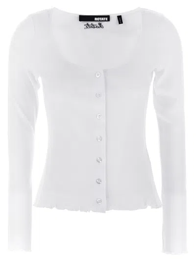 ROTATE BIRGER CHRISTENSEN BUTTONED LS TOPS WHITE