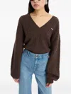 Rotate Birger Christensen Pullover Mit V-ausschnitt In Brown