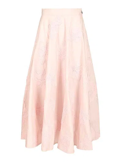 Rotate Birger Christensen The Flower Maxi Light Pink Long Skirt