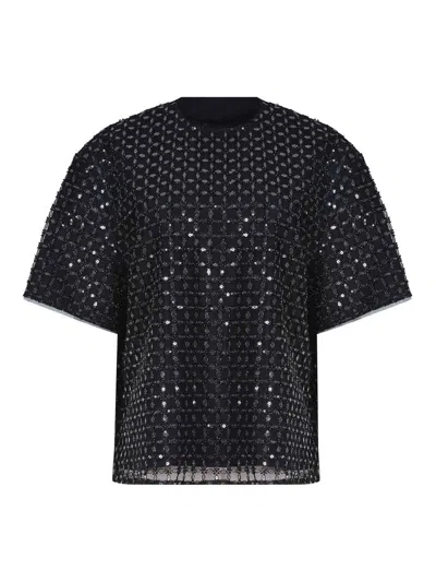 Rotate Birger Christensen T-shirt Made Of  Polyester In Black