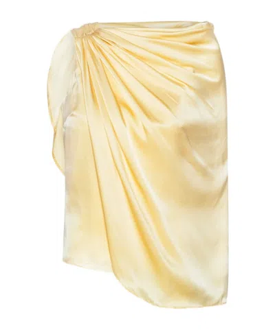 Rotate Birger Christensen Cape-detail Blouse In Yellow