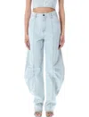Rotate Birger Christensen Denim Stud Bandeau Top