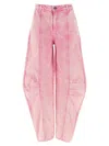 Rotate Birger Christensen 'cargo Denim Pants' Jeans In Pink