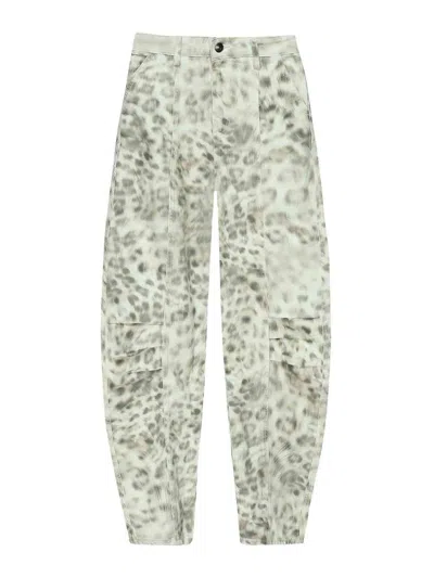 Rotate Birger Christensen Cargo Jeans With Print In White