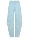 Rotate Birger Christensen Denim Stud Bandeau Top In Blue