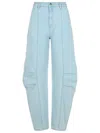 Rotate Birger Christensen Denim Stud Bandeau Top In Blue
