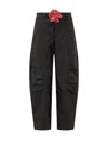 Rotate Birger Christensen Trousers In Pinstripe Fabric In Tap Shoe Comb