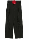 Rotate Birger Christensen Sequin Pinstripe Wide-leg Trousers In Black  