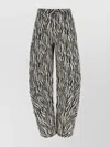 Rotate Birger Christensen Printed Cotton Twill Cargo Pants In Black