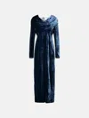 Rotate Birger Christensen 'carlota' Dress In Blue Silk Blend In Blue
