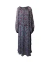 Rotate Birger Christensen Carly Off-the-shoulder Maxi Dress In Floral Print Recycled Polyester In Multi