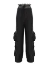 Rotate Birger Christensen Drawstring-waistband Wide-leg Trousers In Black