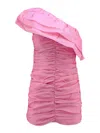 Rotate Birger Christensen One-shoulder Ruffled Mini Dress In Color Carne Y Neutral