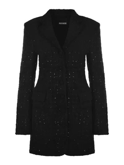 Rotate Birger Christensen Jacket Dress In Boucl In Black