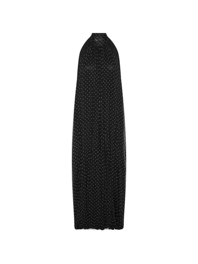 Rotate Birger Christensen Chiffon Balloon Jumpsuit In Black