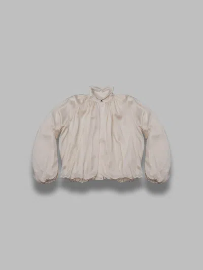 Rotate Birger Christensen Chiffon Bomber Jacket In Neutral