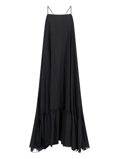 Rotate Birger Christensen Chiffon Maxi Dress In Black  
