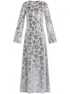 Rotate Birger Christensen Chiffon-maxikleid Mit Pailletten In Grau
