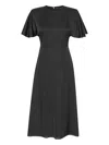 Rotate Birger Christensen Chiffon Midi Dress In Black