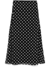Rotate Birger Christensen Chiffon Midi Skirt In Black