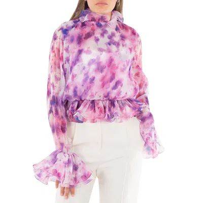 ROTATE BIRGER CHRISTENSEN CHIFFON RUFFLE TOP