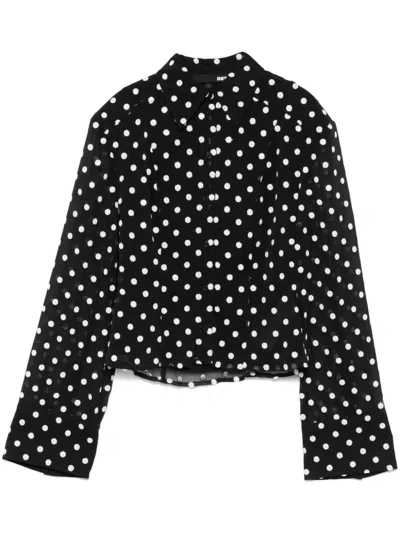 Rotate Birger Christensen Chiffon Shirt In Black