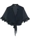 Rotate Birger Christensen Chiffon Tied Top In Blue