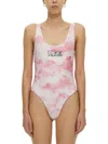 Rotate Birger Christensen Rotate "cismione" One-piece Swimsuit In Pink