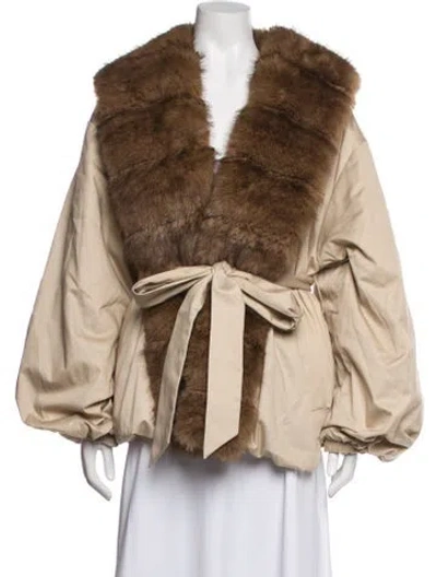 Pre-owned Rotate Birger Christensen Coat In Brown