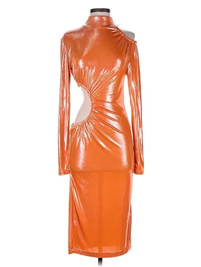 Pre-owned Rotate Birger Christensen Cocktail Dress In Orange