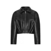 Rotate Birger Christensen Collared Leather Jacket In Black