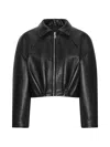 Rotate Birger Christensen Collared Leather Jacket In Multi