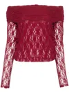 Rotate Birger Christensen Top Rotate Woman Color Burgundy In Red