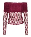 Rotate Birger Christensen Top Rotate Woman Color Burgundy In Red